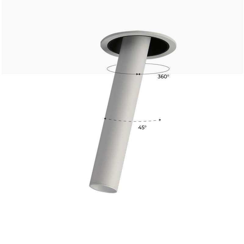 Recessed LED spotlight "ALAI" - Zoom - 200mm - 2800K - LED COB - Cree chip - 7W