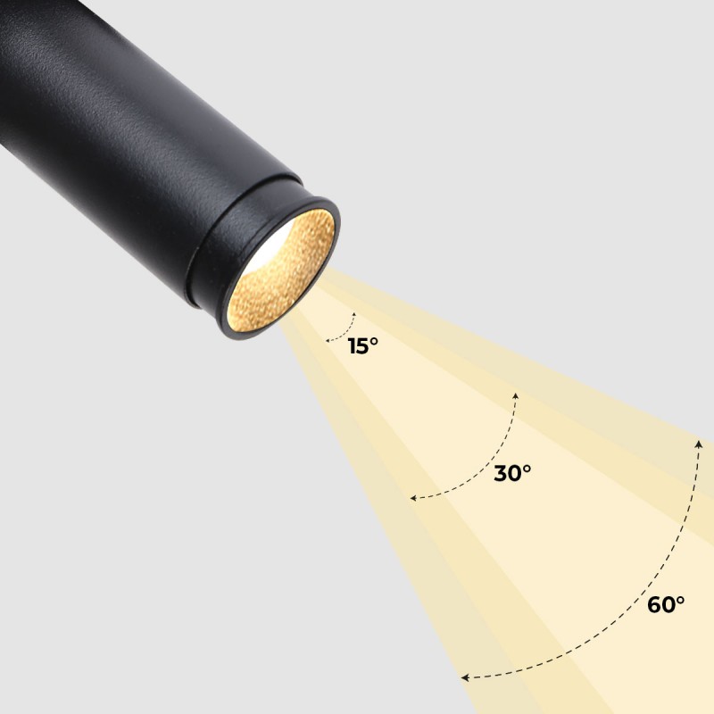 Recessed LED spotlight "ALAI" - Zoom - 200mm - 2800K - LED COB - Cree chip - 7W
