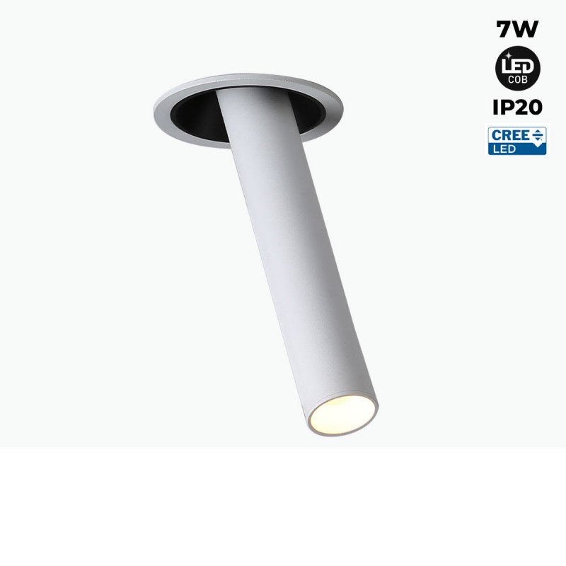 Recessed LED spotlight "ALAI" - Zoom - 200mm - 2800K - LED COB - Cree chip - 7W