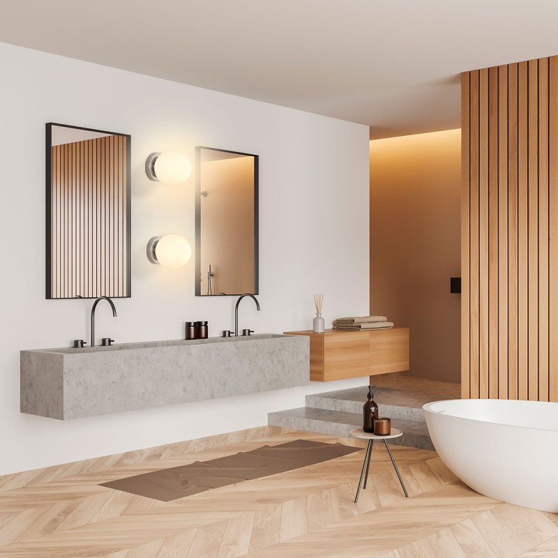 Glass ball wall lamp "AVA" - E27 - IP44
