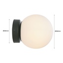 Glass ball wall lamp "AVA" - E27 - IP44