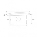 End cap for recessed aluminium profile - SKU: BPERFALP149