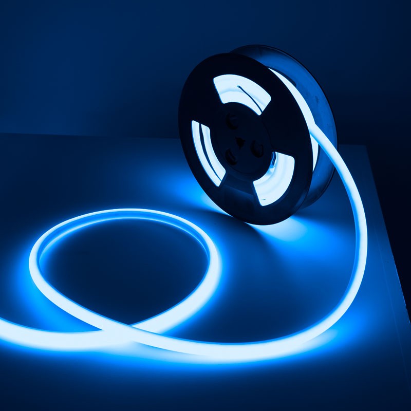 Flexible LED neon RGB 24V DC- 12X12mm - 10 meters - Complete kit - 11W/m - IP67 - Vertical curvature