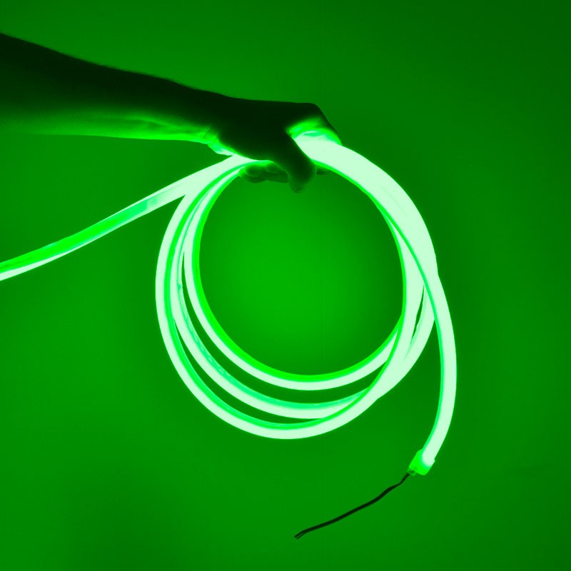 Flexible LED neon RGB 24V DC- 12X12mm - 10 meters - Complete kit - 11W/m - IP67 - Vertical curvature