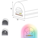 Flexible LED neon RGB 24V DC- 12X12mm - 10 meters - Complete kit - 11W/m - IP67 - Vertical curvature