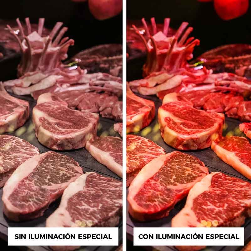 LED spotlight for three-phase rail special for butchers - Integrated driver Philips Xitanium- LED COB - 40W