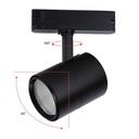 LED spotlight for three-phase rail special for butchers - Integrated driver Philips Xitanium- LED COB - 40W