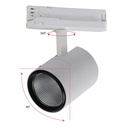 LED spotlight for three-phase rail special for butchers - Integrated driver Philips Xitanium- LED COB - 40W