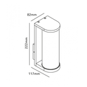 MARISA" aluminum outdoor wall light - IP44 - E27