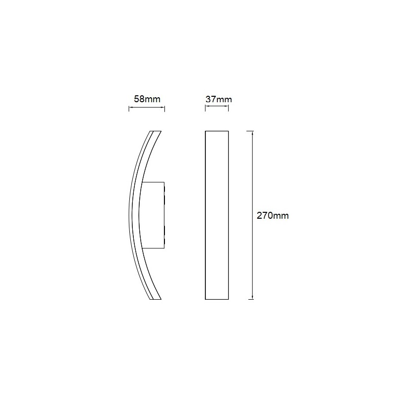 ARLET" aluminum LED exterior wall light - IP54 - 7,5W - 110º.