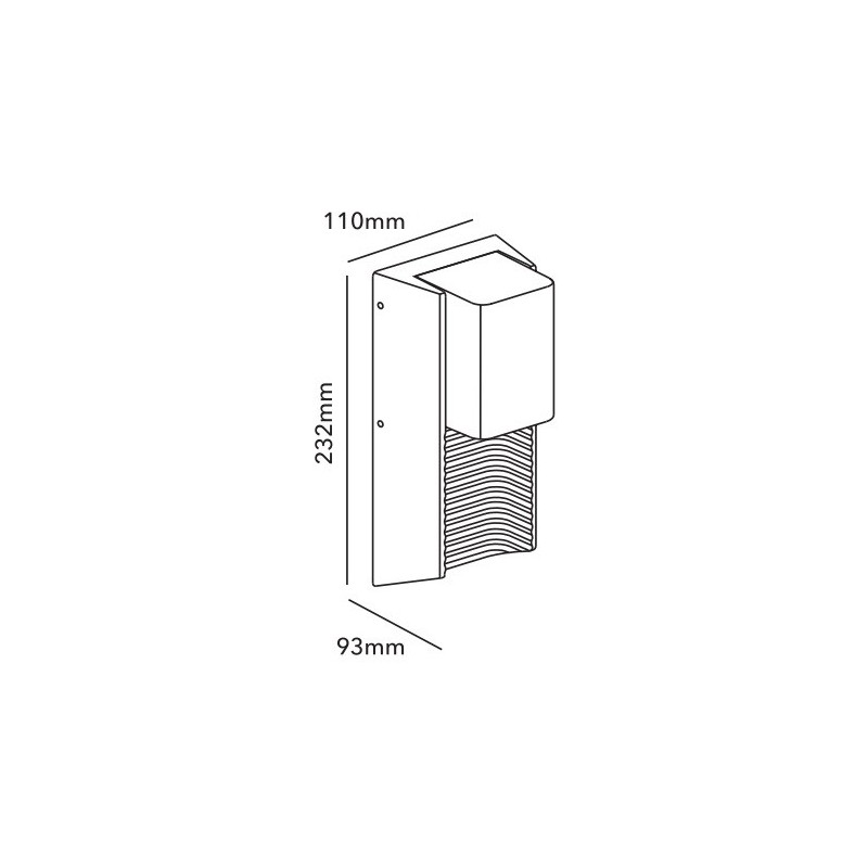 WINNIE" aluminum exterior wall light - IP44 - GU10