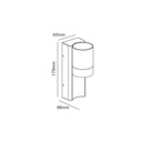 MALEY" aluminum exterior wall light - IP44 - GU10