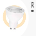 GU10 LED Bulb - SMD2835 - 7W - Ø50mm - Optics at 45º.