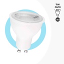 GU10 LED Bulb - SMD2835 - 7W - Ø50mm - Optics at 45º.