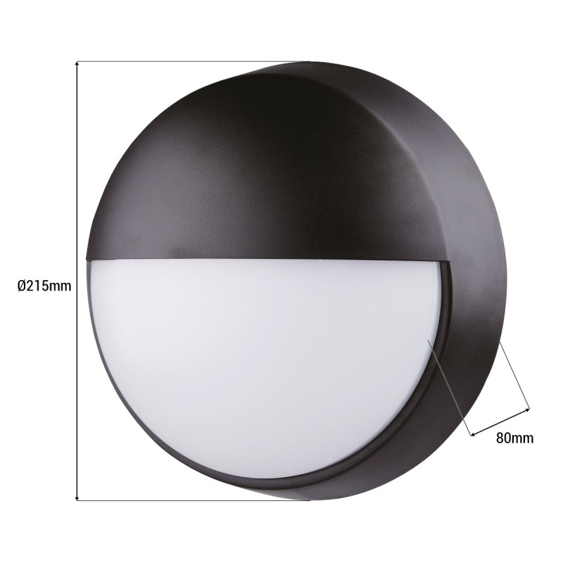 Circular outdoor wall light - IP54 - 110º - 10W