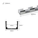 Flexible aluminum profile 16x10 mm for silicone casings - 2 meters