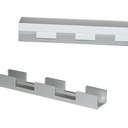 Flexible aluminum profile 16x10 mm for silicone casings - 2 meters