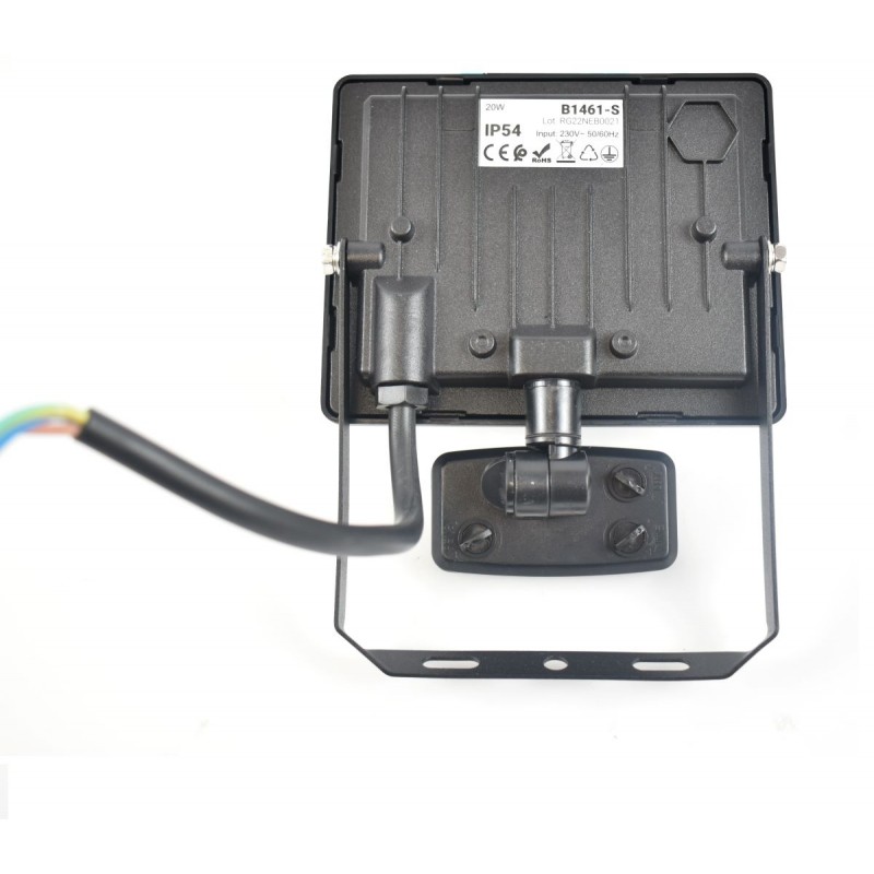Outdoor LED Projector with Motion Sensor- IP54 - 120º - 4000K- 20W