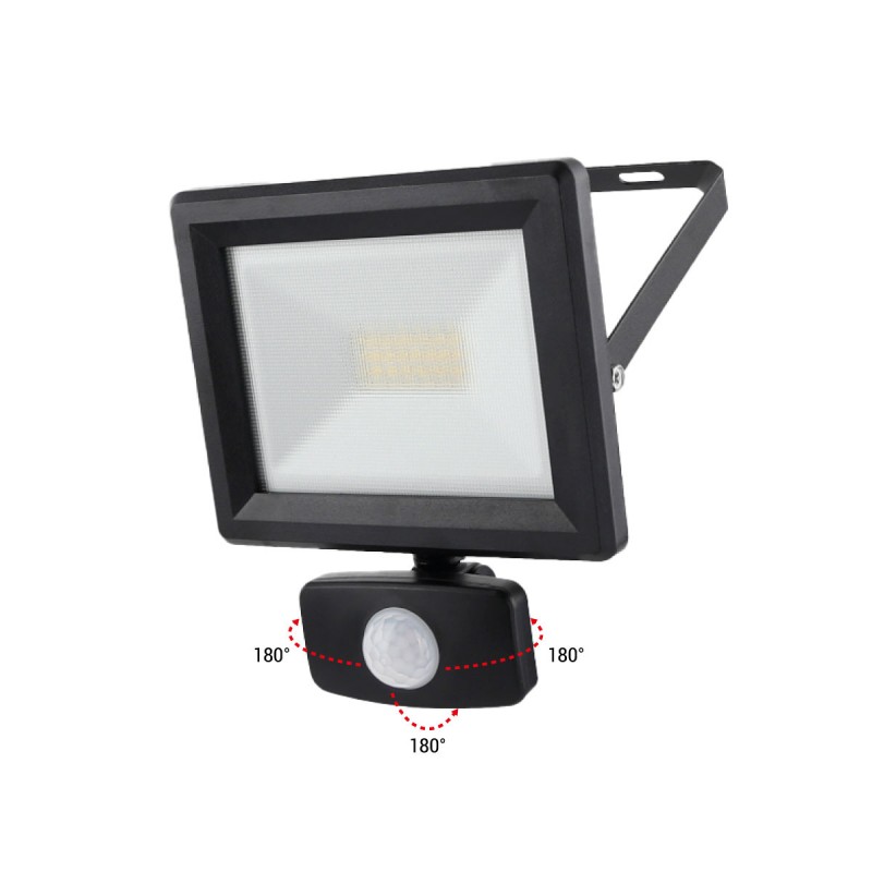 Outdoor LED Projector with Motion Sensor- IP54 - 120º - 4000K- 20W
