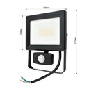 Outdoor LED Projector with Motion Sensor- IP54 - 120º - 4000K- 20W
