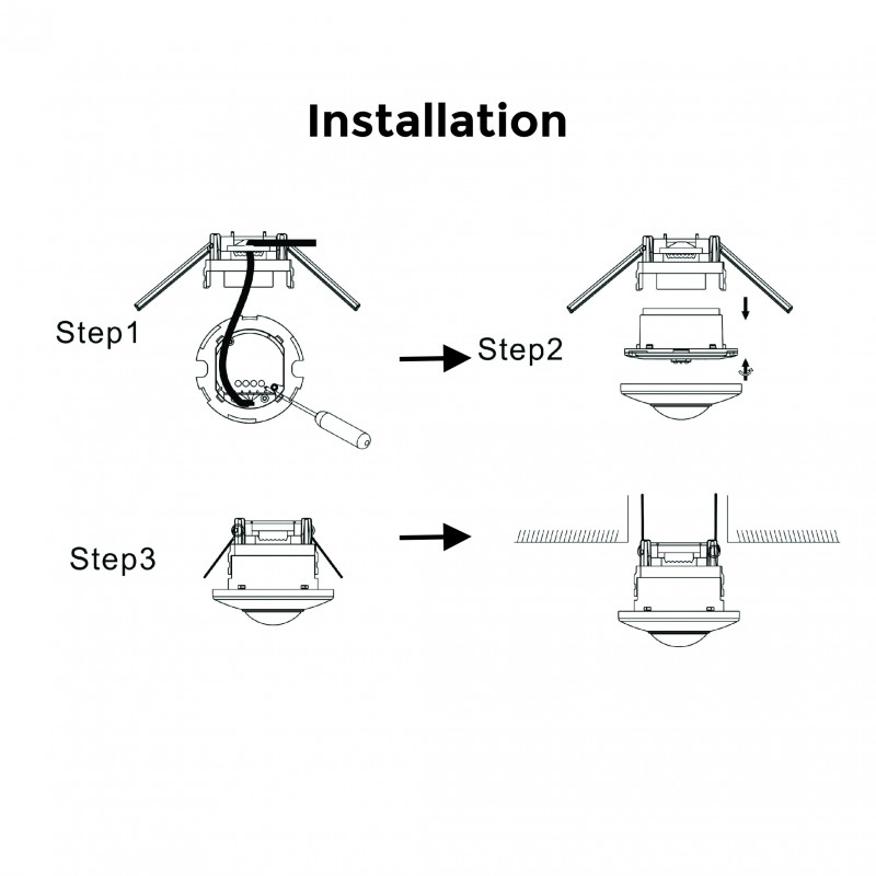 2 in 1 PIR motion sensor (surface/embeddable) - 360º - IP20
