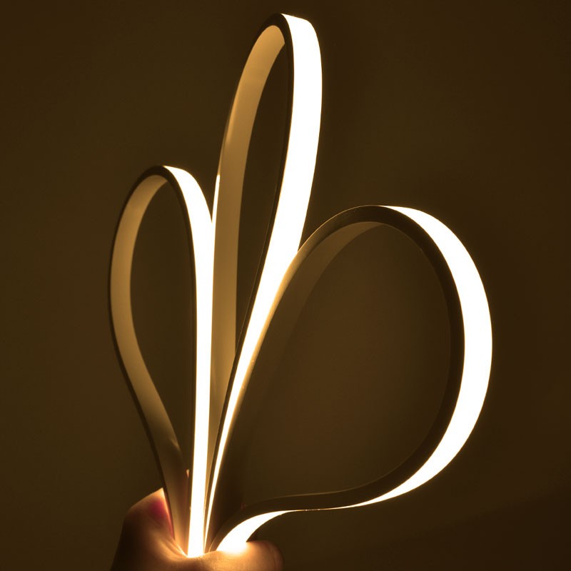 Flexible LED neon 24V DC - 5x11mm - 5 meters - Complete kit - 11W/m - 320ch/m - IP67 - Vertical curvature