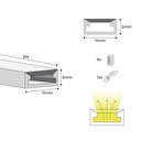 Flexible LED neon 24V DC - 5x11mm - 5 meters - Complete kit - 11W/m - 320ch/m - IP67 - Vertical curvature