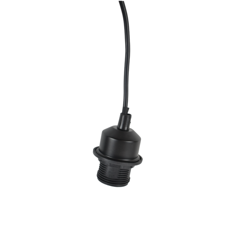 E27 socket with PVC cable, switch and plug