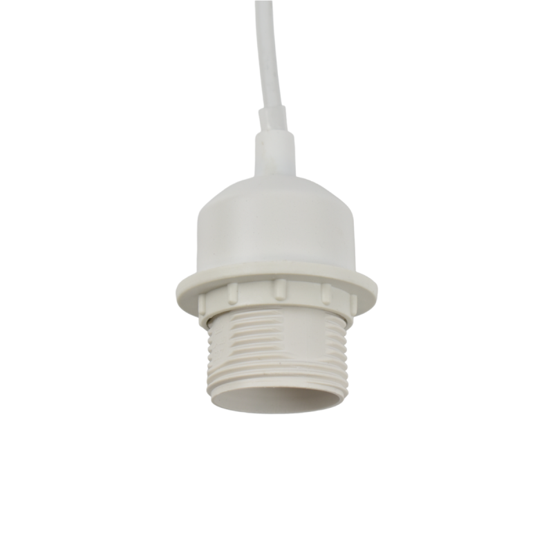 E27 socket with PVC cable, switch and plug