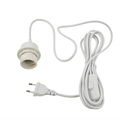 E27 socket with PVC cable, switch and plug