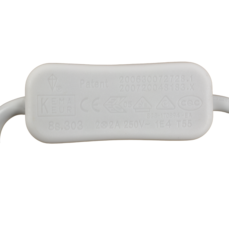 E27 socket with PVC cable, switch and plug