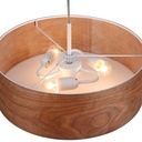 Pendant lamp with wood effect lampshade "MATAGALLS" - 3xE27
