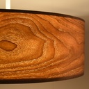 Pendant lamp with wood effect lampshade "MATAGALLS" - 3xE27