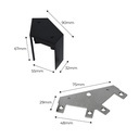 60º vertex connector for linear LED suspension - Ref. B9010/B9020/B9030