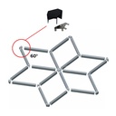 60º vertex connector for linear LED suspension - Ref. B9010/B9020/B9030