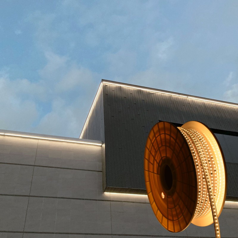 LED Strip 220V - 950W (6000xSMD2835) 12mm - IP67 - Roll 50 meters - Cutting every 10cm
