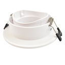 Circular waterproof downlight ring for GU10 / MR16 bulb - Opal diffuser - Cut Ø 75-80 mm - IP54
