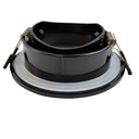 Circular waterproof downlight ring for GU10 / MR16 bulb - Opal diffuser - Cut Ø 75-80 mm - IP54