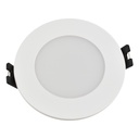 Circular waterproof downlight ring for GU10 / MR16 bulb - Opal diffuser - Cut Ø 75-80 mm - IP54
