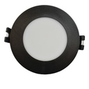 Circular waterproof downlight ring for GU10 / MR16 bulb - Opal diffuser - Cut Ø 75-80 mm - IP54