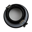 Circular waterproof downlight ring for GU10 / MR16 bulb - Opal diffuser - Cut Ø 75-80 mm - IP54