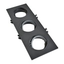 Tilting downlight ring for three GU10/MR16 bulbs - Cutout 75 x 235 mm