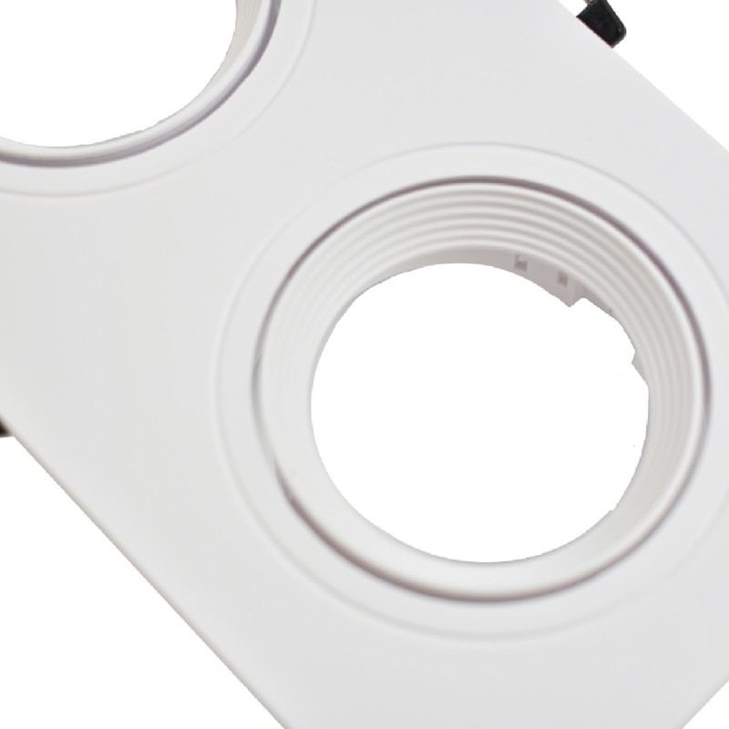 Tilting downlight ring for three GU10/MR16 bulbs - Cutout 75 x 235 mm