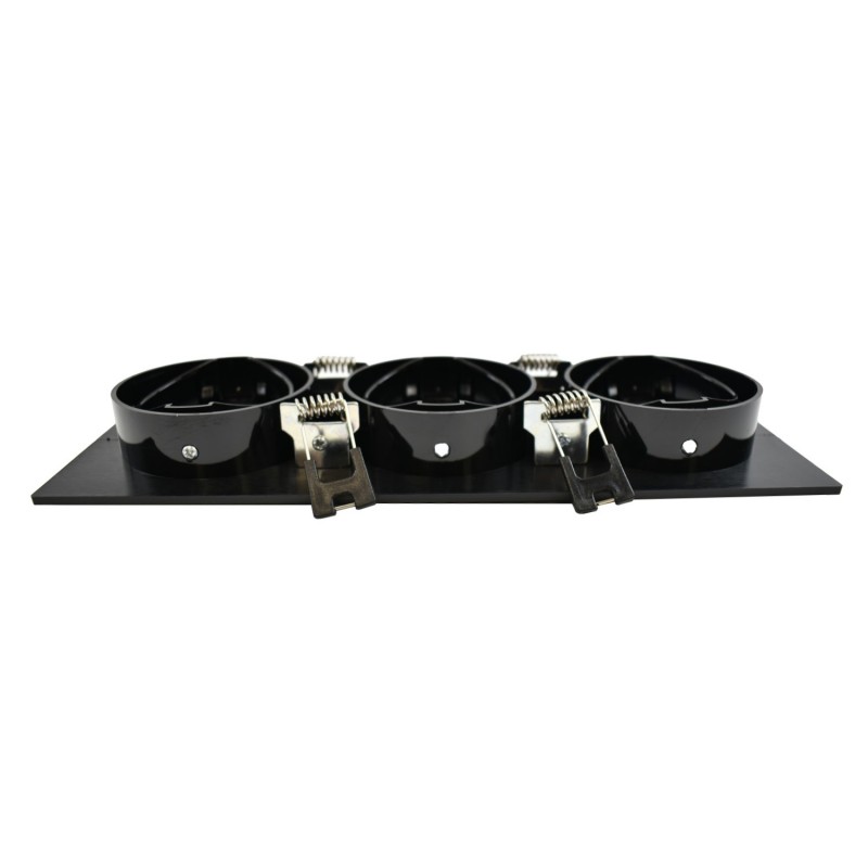 Tilting downlight ring for three GU10/MR16 bulbs - Cutout 75 x 235 mm