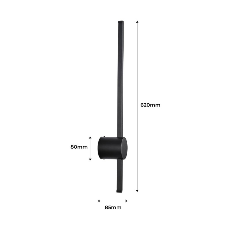 MARKEL" Minimalist linear wall light 10W - Warm White