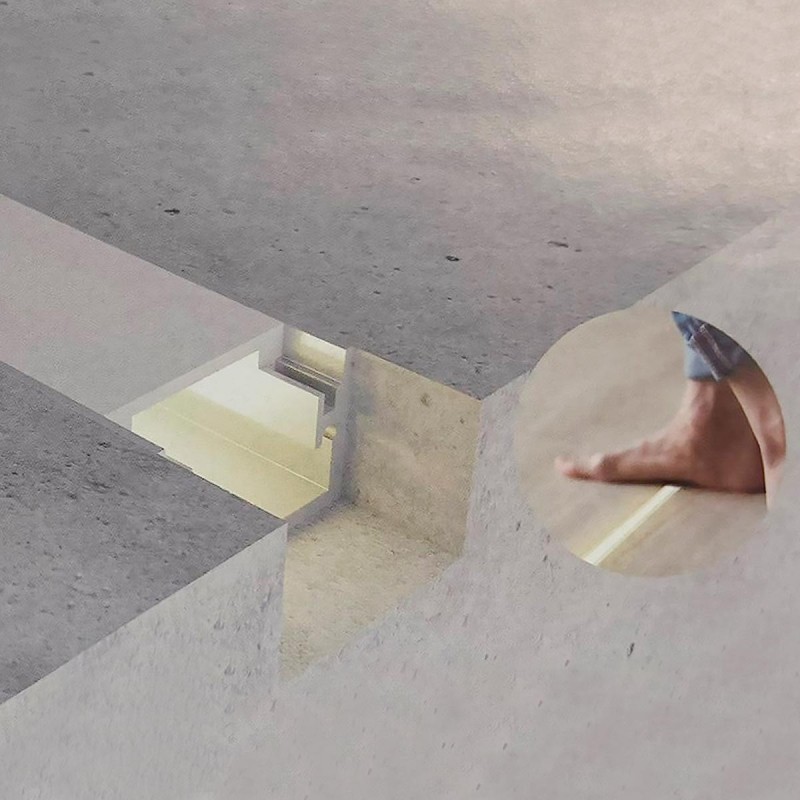 Aluminum profile for floor mounting - LED Strip up to 15 mm - 2 meters