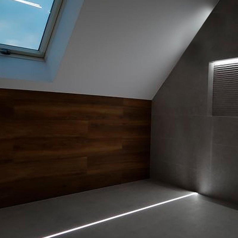 Aluminum profile for floor mounting - LED Strip up to 15 mm - 2 meters