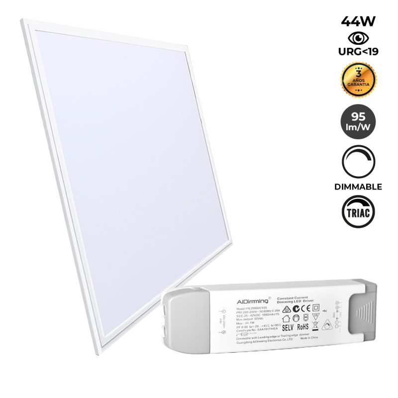 Recessed LED Panel - 60X60cm - TRIAC dimmable - 44W - UGR19