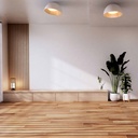 Mulen" LED pendant ceiling lamp - Wood effect - CCT 3000K - 4000K - 40W