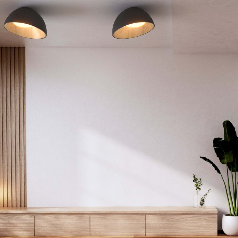 Mulen" LED pendant ceiling lamp - Wood effect - CCT 3000K - 4000K - 40W